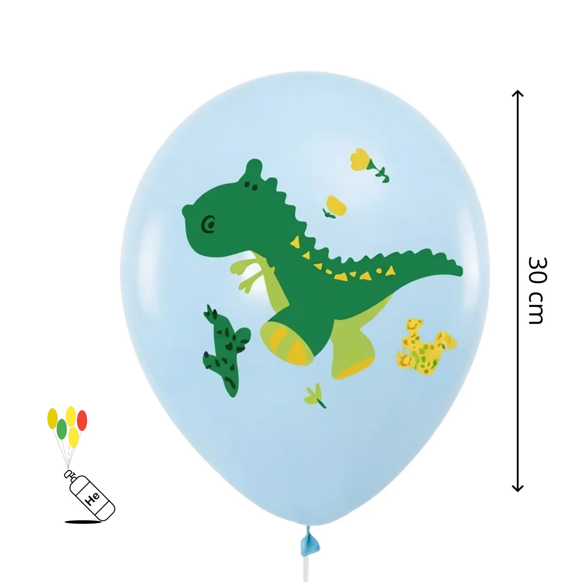 Balão dino, gás hélio kit
