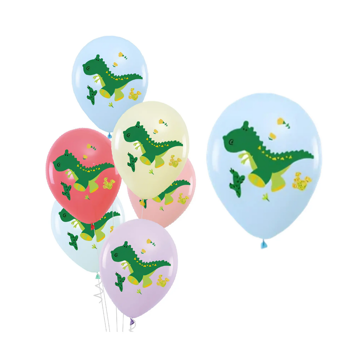 Balão dinossauro com 7 unidades