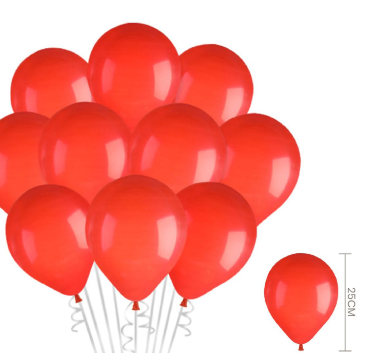 Kit de Balões Lisos (12 peças) – 25 cm