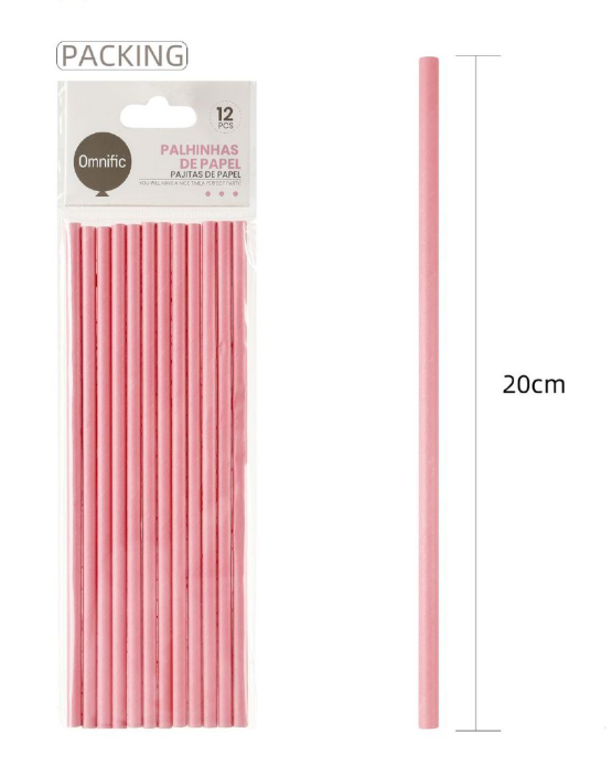 Palhinhas de Papel -  (20cm)