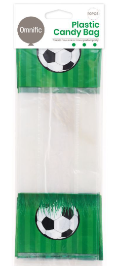 Saco de Plástico para Doces Futebol 10PCS