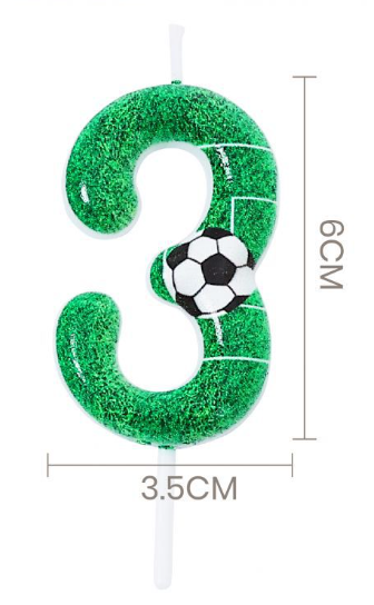 Vela de Aniversário Tema Futebol