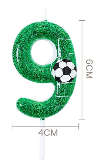 Vela de Aniversário Tema Futebol