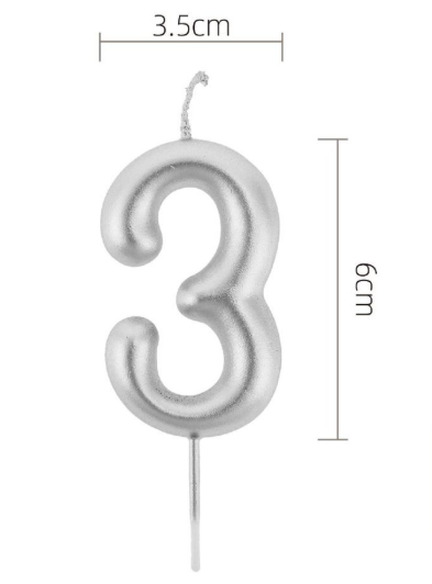 Vela de Aniversário Prateada