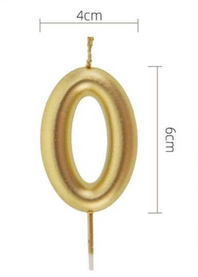 Vela de Aniversário Dourada