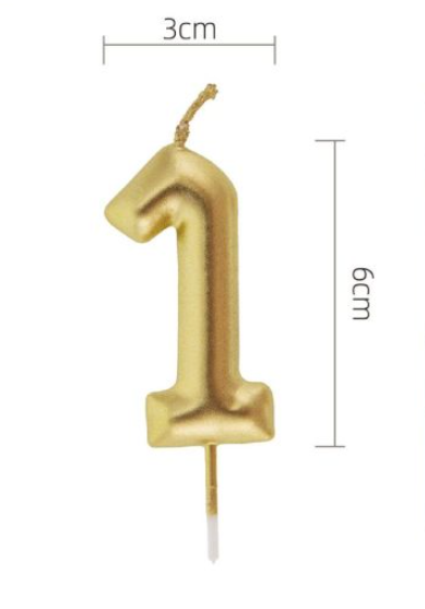Vela de Aniversário Dourada