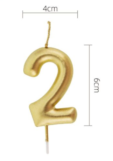 Vela de Aniversário Dourada