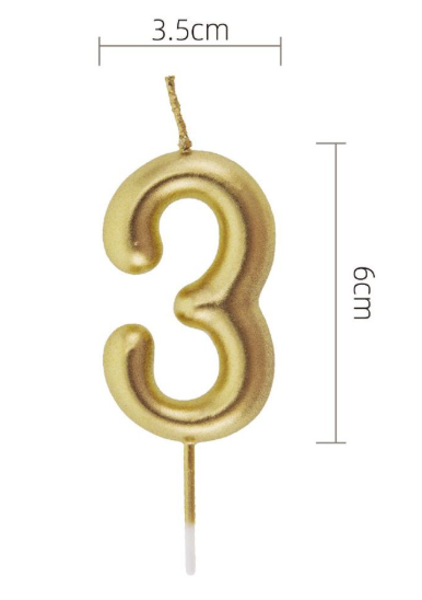 Vela de Aniversário Dourada
