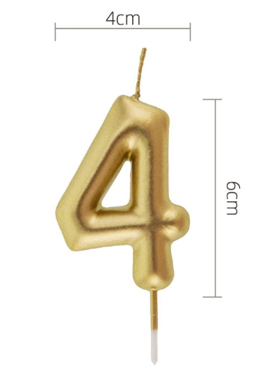 Vela de Aniversário Dourada