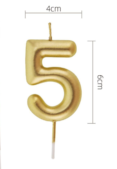 Vela de Aniversário Dourada