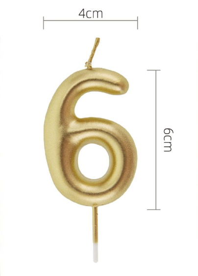 Vela de Aniversário Dourada