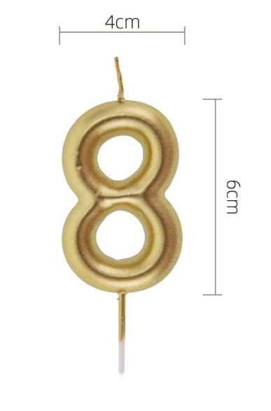 Vela de Aniversário Dourada
