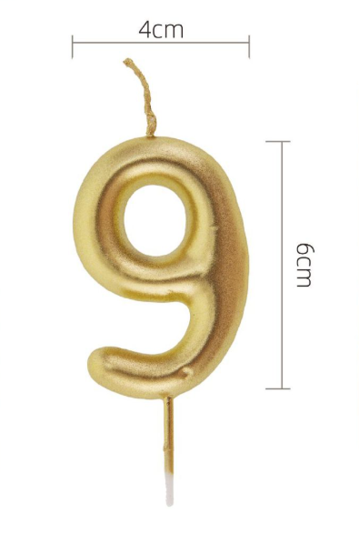 Vela de Aniversário Dourada