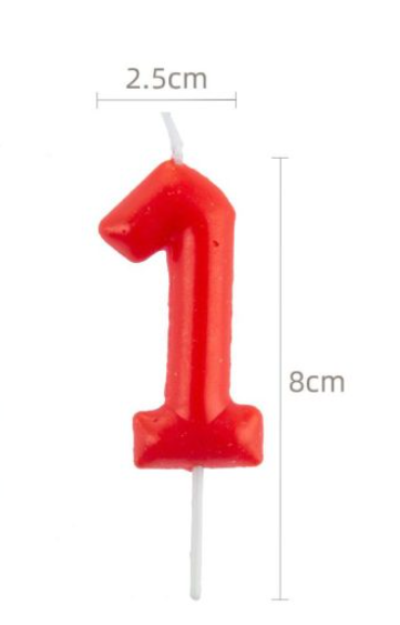 Vela de Aniversário Vermelha