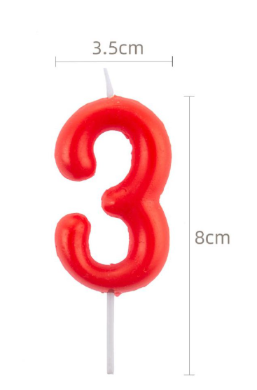 Vela de Aniversário Vermelha