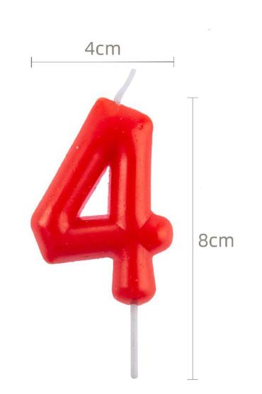 Vela de Aniversário Vermelha