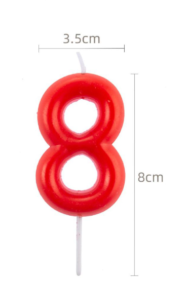 Vela de Aniversário Vermelha