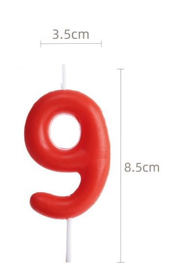 Vela de Aniversário Vermelha