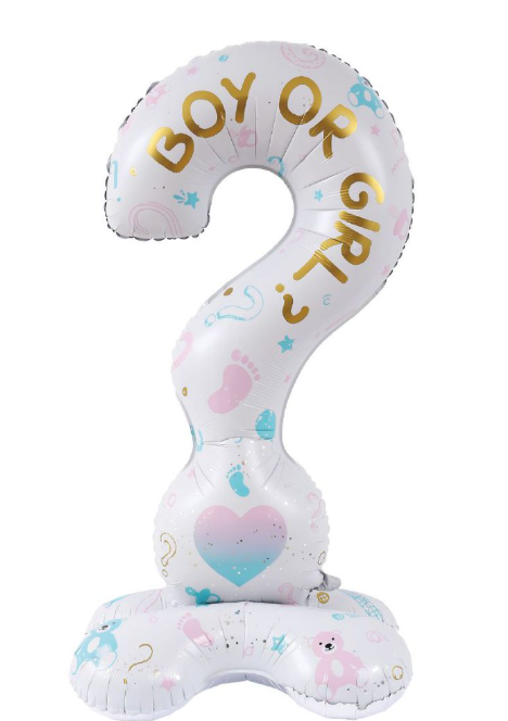 Balão Metalizado "Boy or Girl?" com Base (115cm)