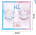 Guardanapos Temáticos "He or She" – Chá de Revelação (16 unidades)