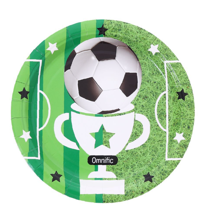 Pratos de Papel "Campeão de Futebol" (6 unidades)