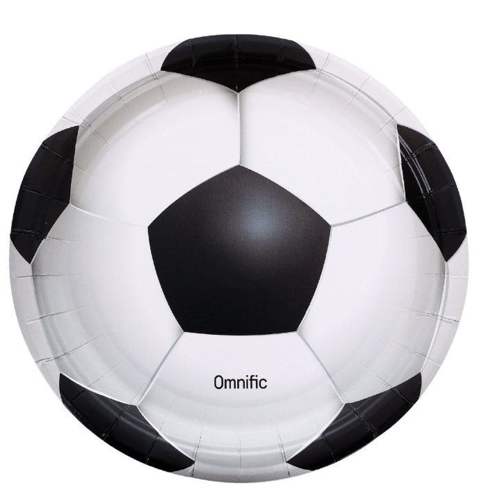 Pratos de Papel "Bola de Futebol" (6 unidades)
