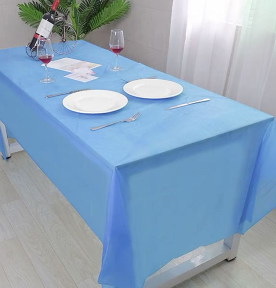 Toalha de Mesa de Plástico Azul (137 x 274 cm)