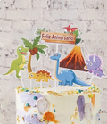 Kit Topo de Bolo "Dinossauros" (7 peças)