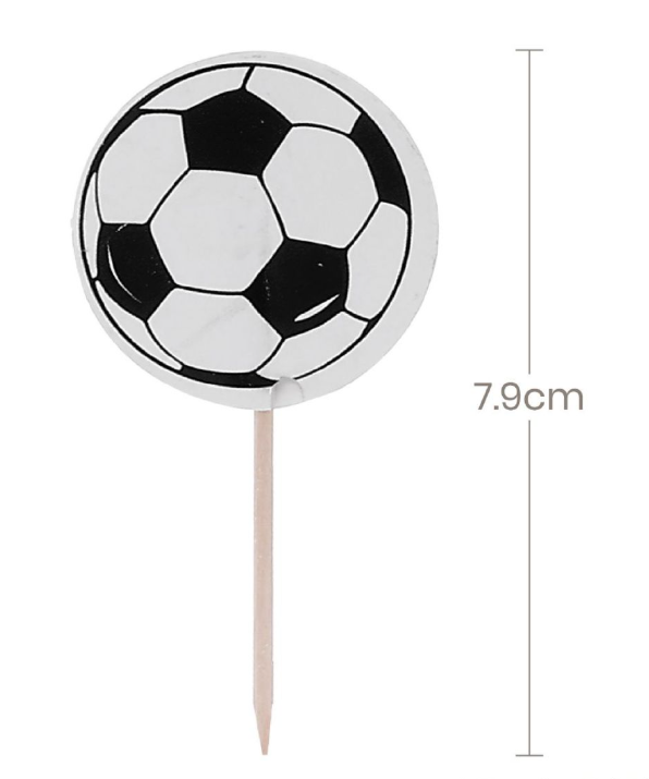 Topo de Bolo / Palitos Decorativos "Futebol" (7,9 cm)