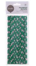Palhinhas de Papel - Tema Futebol (Verdes)