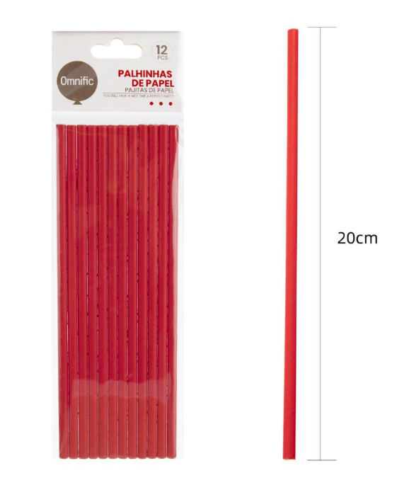 Palhinhas de Papel -  (20cm)