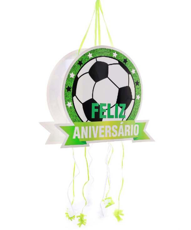 Pinhata de Futebol "Feliz Aniversário" - Omnific (46x42cm)
