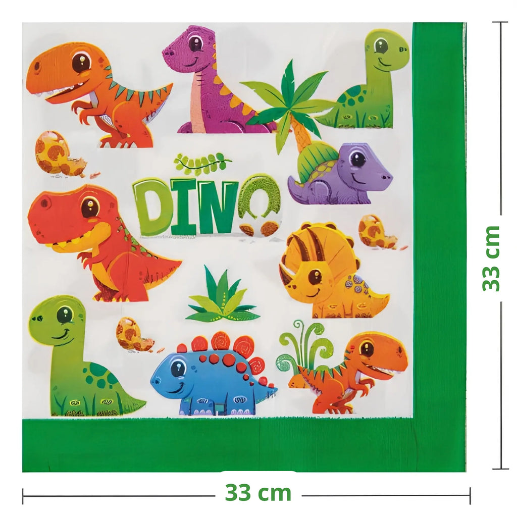 Guardanapo dinossauro, festalar.