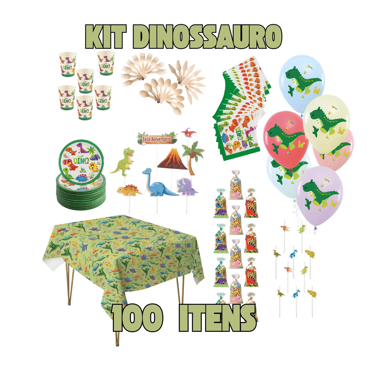 Kit festa dinossauro, Festalar
