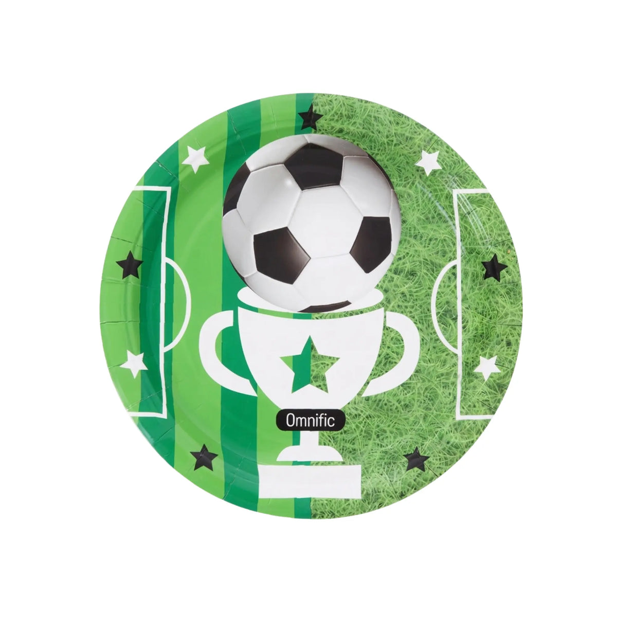 Prato tema futebol, taça com bola, Festalar