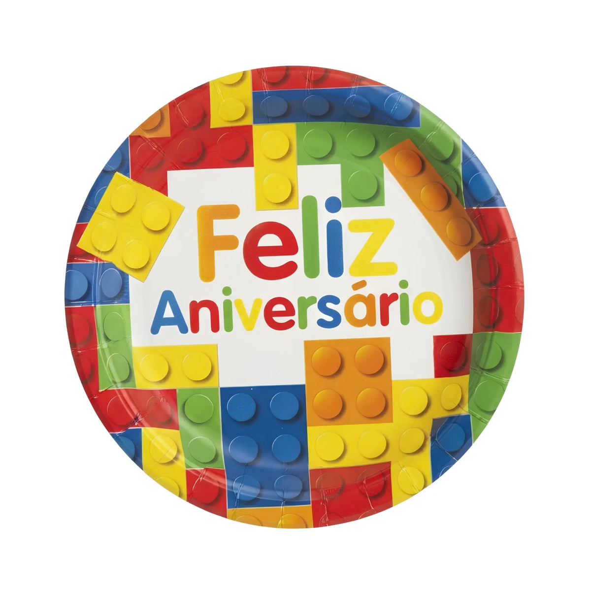 Pratos de Papel Blocos de Montar (22,5 cm) (6 unidades)
