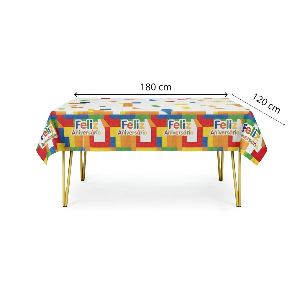 Toalha de mesa, blocos, dimensão, Festalar 