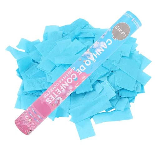 Canhão de Confetes Azul – Para Chá de Revelação (40cm)