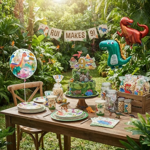 editorial, tema de festa de dinossauro. Festalar