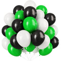 Kit Balões de Aniversário (Verde, Preto e Branco) - 25 cm