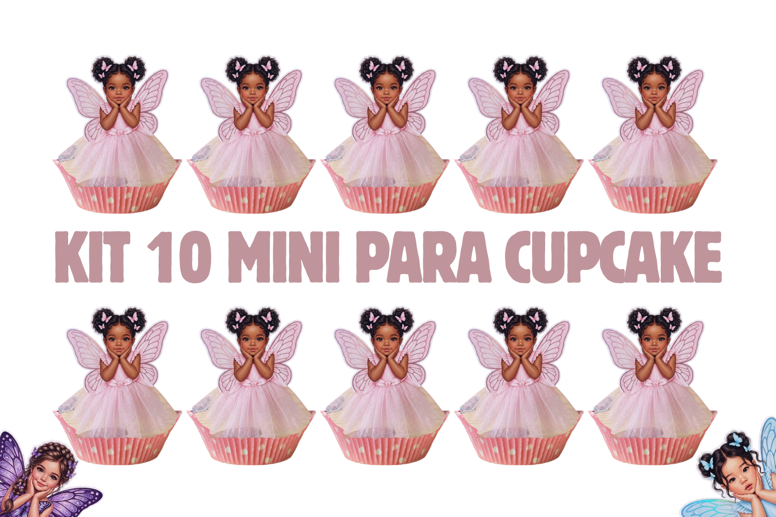 Topo de Bolo Personalizado - Tutu real